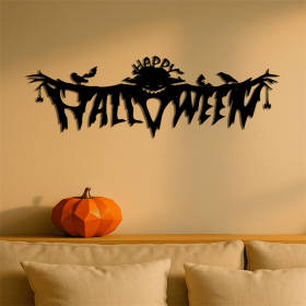 CIFbuy Gothic Halloween Metal Wall Art Decor for Living Room Bedroom Spooky Indoor Gothic Accents Horror Theme Party(TikTok, temu pick-up service