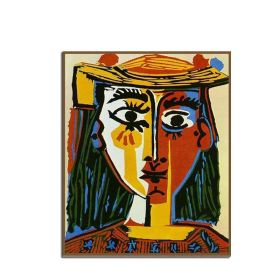 100% Hand Painted  Abstract Oil Painting Wall Art Minimalist Retro Character Picture Canvas Home Decor For Living Room Bedroom No Frame (size: 90X120cm)