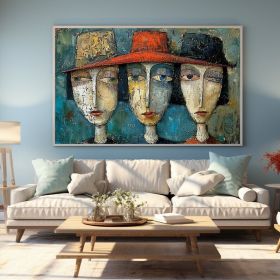 Original Elegant Lady Oil Painting on Canvas Large Wall Art Abstract Figure Painting Texture Wall Art Modern Bedroom Wall Decor (Style: 01, size: 140x210cm)
