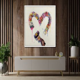 Banksy Love Canvas Love Poster Wall Art Canvas Design Ready To Hang Decoration (Style: 01, size: 50x70cm)