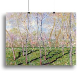 Trees in winter look at Bennecourt by Monet Canvas Print or Poster (Type: Standard Framed Canvas Print, size: Medium (16" x 12"))