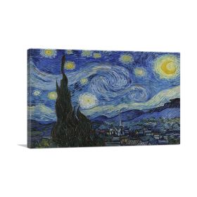 The Starry Night - Canvas Print (Type: Standard Framed Canvas Print, size: 16" x 12" / 42cm x 30cm (approx))