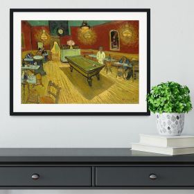 Van Gogh Night Cafe Framed Print (Color: Natural/No White Edging, size: 18" x 12" / 48cm x 30cm (approx))