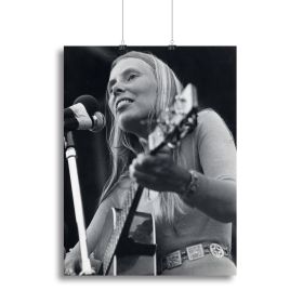 Joni Mitchell at a pop festival Canvas Print or Poster (Type: Standard Framed Canvas Print, size: 40" x 26" / 100cm x 65cm (approx))