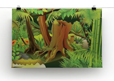 Mystic Jungle Canvas Print or Poster (Type: Standard Framed Canvas Print, size: Small (12" x 8"))