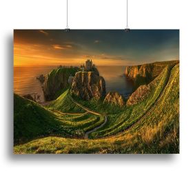 Dunnottar Canvas Print or Poster (Type: Standard Framed Canvas Print, size: 28" x 20" / 70cm x 50cm (approx))