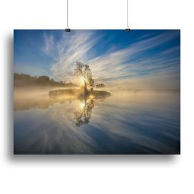 The Island Landscape Canvas Print or Poster (Type: Standard Framed Canvas Print, size: 28" x 20" / 70cm x 50cm (approx))