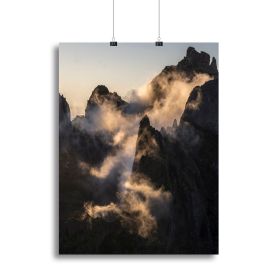 Dusky Mountains Canvas Print or Poster (Type: Standard Framed Canvas Print, size: 40" x 26" / 100cm x 65cm (approx))