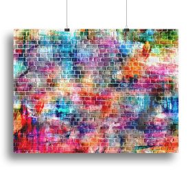 Colorful wall painting art Canvas Print or Poster (Type: Standard Framed Canvas Print, size: 12" x 8" / 30cm x 20cm (approx))
